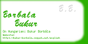 borbala bukur business card